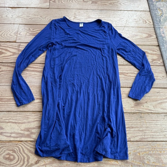 Old navy Blue Long Sleeve Dress size medium petite - Picture 1 of 2